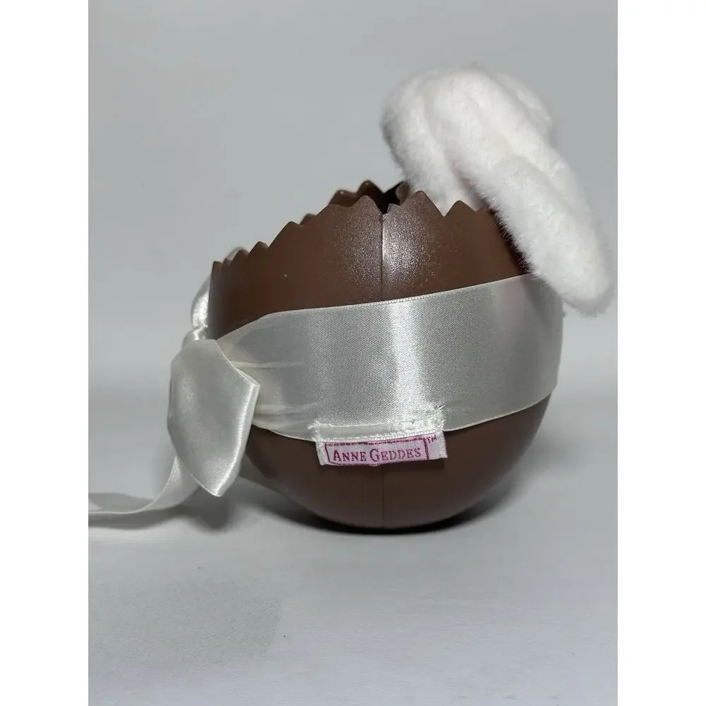Anne Geddes Baby Bunny in Chocolate Easter Egg Figurine Collectible Easter